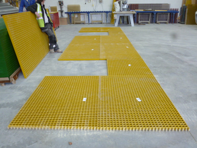 Yellow GRP Grating Panels